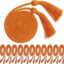 WILLBOND 12 Pcs Graduation Rope Honor Cord Tassel Set, Graduation Accessories for Ceremony, Graduate Students Souvenir and Gift (Orange)
