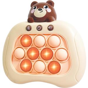 Intoypad Pop The Target! Handheld Speed Push Game Machine: A Fun Multiplayer Game for Family. Sensory Fidget Toy Christmas Toys Gifts for 6 7 8 9 10 11 12 Years Old Kids Road Trip Car Games Kids Bear