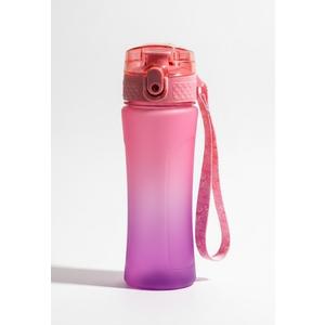 OLDLEY Kids Water Bottle with Straw 15 oz BPA-Free Leak-Proof Motivational Water Bottles with Time Marker for School Sports Travel Gym, Easy to Use for Girls Goys, 1 Straw Lid, Pink Purple