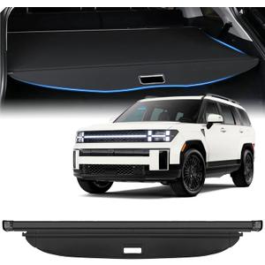 AUXKO Retractable Cargo Cover for Hyundai Santa Fe 2026 2025, Trunk Cover Luggage Security Shade Cover for 2026-2024 Hyundai Santa Fe Shielding Shade Anti-Peeping Luggage Privacy Screen, Carbon Fiber