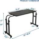 TigerDad Mobile Over The Bed Recliner Table - Adjustable Height & Length, Stable Laptop Tray Chair Table with Wheels for Kids & Adults