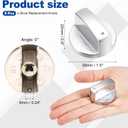 uxcell 5Pcs Gas Stove Knob, 6mm Universal Cooker Replacement Knobs Angle: 0, Durable Metal Surface Switch for Kitchen Cooktop, Gas Stove & Various Ovens(Silver Tone)