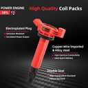 Upgraded Ignition Coil Pack & Spark Plug & Valve Cover Gasket Kit for Toyota 2004 2005 2006 2007 2008 Camry Sienna Highlander Solara Lexus RX330 ES330 RX 330 ES 330 3.3L 3.3 V6 Replaces UF506