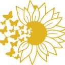 Heoclao Sunflower Metal Wall Art, Gold Sunflower Wall Decor, Metal Floral Wall Sculpture for Home Office Garden Outdoor