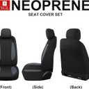 YGL Car Seat Covers for Front Seats,Waterproof Seat Covers for Cars,Durable Neoprene Car Seat Protectors,Interior Covers for Cars,Sedan Van Truck SUV(Black/Gray)