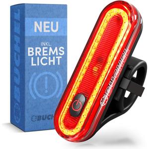 COB Bike Tail Light - Brake Sensing Technology - Ultra Bright Bike Rear Light LED -and Tool-Free Mounting I Rechargeable and Long-Lasting Rear Bike Light - Bicycle Lights for Night Riding