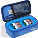 sarlar Insulin Vial Cooler Travel Case, TSA Approved Diabetic Supplies Storage Bag with Ice Brick, Insulin Pen and Vial Bottle Cooling Protector Organizer, Carrying Case for Daily Life and Trips, Blue