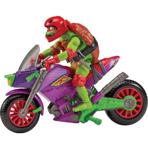 Tales of Teenage Mutant Ninja Turtles: Purple Dragon Battle Cycle with Exclusive Raphael Figure by Playmates Toys, Taille unique