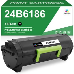 LeciRoba 24B6186 Black High Yield Toner Cartridge Replacement for Lexmark 24B6186 LEX_24B6186 Laser Cartridge for Lexmark M3150 XM3150 XM3150h Printer (16,000 Pages, 1-Pack), 24B6186-1B-2311