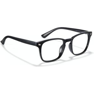 Cyxus Blue Light Glasses for Men Women Reduce Eye Strain UV Blocking for Computer Screen 8082 (02-black | Small)