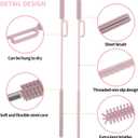 2 x vodvob 2Pcs Premium Silicone Straw Cleaner Brush, 9.84in Extra Long Flexible Straw Cleaning Tool for Glass & Smoothie Straws (Pink, 6mm/9mm) (Double-ended - Light Pink)