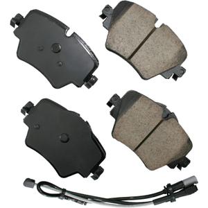 Akebono EUR1892 Ultra-Premium Ceramic Front Disc Brake Pads , GREY