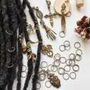 Hair Jewelry for Women Braids Dreadlock Accessories Metal Hair Clips Decoration Hair Accessories (50-gold)