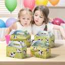 HIDEINLUCK Cow Birthday Party Decorations Treat Boxes Cow Party Favor Bags Goodie Candy Boxes Cow Print Bags for Cow Themed Party Decorations