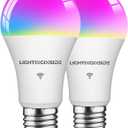 Lightinginside Smart Light Bulbs 100W Equivalent, Works with Alexa/Google Home/Smart Life, 1350LM 11W RGBCW Color Changing LED Light Bulbs, 2.4G WiFi Bluetooth Bulb, No Hub Required, ETL Listed, 2PCS