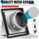 Gisafai 4" Dryer Vent Cover Outside with Stainless Steel Guard Wall Dryer Exhaust Cap and Removable Extended Pipe Vent Shroud Hood Cushioned Non Return Flap with Sealing Gasket Grille(Silver)