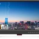 19 Inch LED Widescreen TV with Digital ATSC Tuners HDMI/VGA/RCA/USB, 19 Inch Flat Screen TV w/Built in Dual Speakers for Kitchen and RV Camper(No Smart Telesivion)