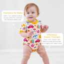 EASWEET Baby Boy Romper Soft Bamboo-derived Viscose Short Sleeve Baby Boy Bodysuit, Beach Travel, 12-18 Months