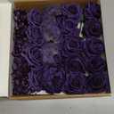 Ling's moment Artificial Flowers Fake Roses Faux Peony Foam Gardenia Combo for DIY Wedding Bouquets Centerpieces Arrangements Bridal Shower Party Home Decorations, Purple, 23pcs