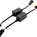 HB4 9005 9006 9145 LED Headlight Decoder (1 Pair) Canbus Computer Error Anti Flicker Canceller Load Resistor Harness
