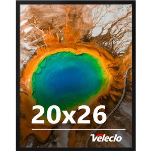 20x26 Picture Frame for Wall Display, 20x26 Black Picture Frame with Shatter Resistant Plexiglass, Stable and Sturdy 20 x 26 Poster Frame for Wall Display, Handpicked Gift Collection, 1 Pack