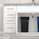 Rubbermaid Undercounter SmallTrash Can, 2 Pack Blue and Black for Recycling/Waste, 9.4-Gallon, Fits under Sink/Desk/Cabinet for use in Kitchen/Bathroom/Office