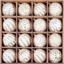 Christmas Ball Ornaments Set, 16ct 80mm Elegant White and Gold Assorted Xmas Tree Ball Ornaments, Shatterproof Christmas Tree Hanging Ornaments for Xmas Decoration