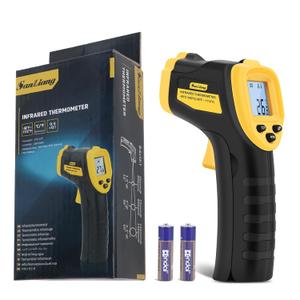Infrared Thermometer Laser Temperature Gun -58 to 1112 with Adjustable Emissivity & Max and Min Measure Laser Digital IR Thermometer Gun Temp IR Surface Tool Heat Temp Gun for Cooking.