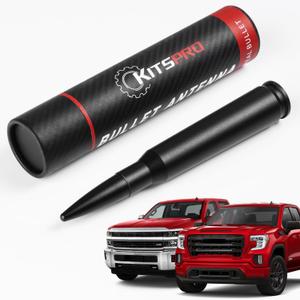 KitsPro 50 Cal Antenna for 2014-2025 Chevrolet Silverado and GMC Sierra Trucks 1500 2500HD 3500HD, Matte Black Short Truck Radio Antenna