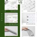STICKGOO Thicker Design Peel and Stick, Self Adhesive Stick On Tile Backsplash for Kitchen and Bathroom, Beige & White, 1212, 10 Sheets