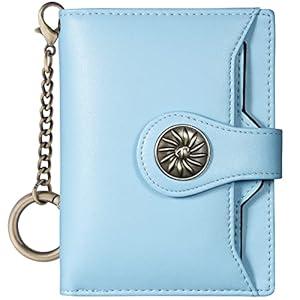 Travelambo Rfid Wallet Women Leather Bifold Compact Small Wallet for Women (Light Blue)