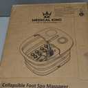 Medical king Foot Spa with Heat and Massage and Jets Includes A Remote Control A Pumice Stone Collapsible Massager with Bubbles and Vibration