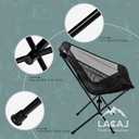 G2 GO2GETHER Ultra-Light Folding Camping Chair, All-Aluminum Frame, Surper Breathable Fabric, Easy to Carry, Compact Storage Size (2, Black)