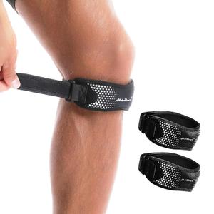 HiRui 2 Pack Patella Tendon Knee Straps, Knee Brace Knee Support Patellar Stabilizer for Running Hiking Tennis Jumping Arthritis Tendonitis Pain Relief-Adjustable (Gray)