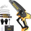 Mini Chainsaw Compatible With Dewalt 20V Battery MAX,8 Inch & 6 Inch Cordless Pruning Chainsaws,1000W Brushless Powered Mini Chain Saw for Tree Trimming (Not Battery)
