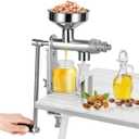 CGOLDENWALL Manual Oil Press Machine Household Seed Oil Press Extractor Peanut Nuts Oil Expeller for Physical Press and Continuous Expelling