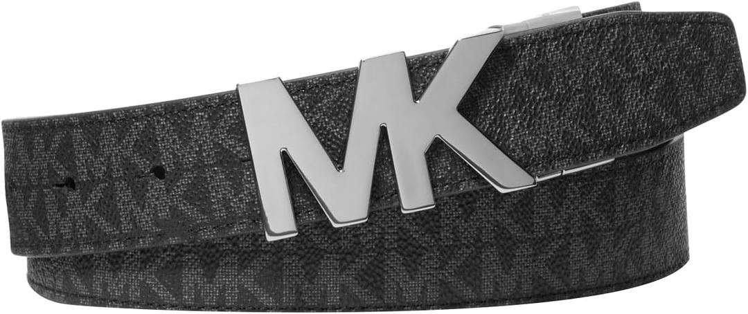 Michael Kors mens 34mm Reversible Mk Buckle Belt (40, Black)