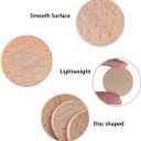 Super Z Outlet Round Unfinished 1.5" Wood Cutout Circles Chips for Arts & Crafts Projects, Board Game Pieces, Ornaments (100 Count)