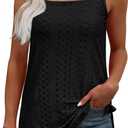 OFEEFAN Womens Tank Tops Square Neck Summer Loose Fit Casual Basic Fashion Flowy Sleeveless (Small, 0-black)