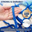 20 x 40 ft Pool Safety Net Cover with Anchors, 10 cm Mesh Premium Pool Safety Cover, Inground Heavy-Duty Protective Netting, Easy to Install, Remove and Store, Safe for Children Pets