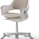 SIDIZ Ringo Kids Desk Chair : Ergonomic Kids Chair with Footrest, 4-Step Growing Function, Adjustable Seat Height, Sit-Locking Casters, Swivel Type (Soy Milk Beige)