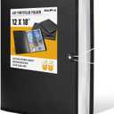 Nicpro 12"x18" Art Portfolio Folder, 30 Pockets Display 60 Pages Art Painting Portfolio Binder with Clear Plastic Sleeves, Presentation Storage Book for Artists Artwork Drawing - (Black)