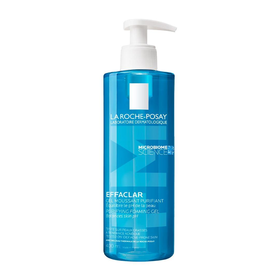 La Roche-Posay Effaclar Purifying Foaming Gel Cleanser for Oily Skin, With Zinc Pidolate To Remove Excess Oil & Shine, Alcohol Free & Oil Free, Sensitive Skin Tested (13.52 Fl Oz (Pack of 1))