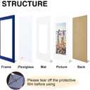 DecorUhome 13x19 Picture Frame, Display Pictures 11x17 with Mat or 13x19 without Mat, Wall Mounting Photo Frame, Royal Blue, 1 Pack