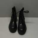 DREAM PAIRS Combat Boots Ankle Booties Lace-up Platform Side Zipper Lug Sole Boots Size 9.5