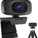4K Webcam for Streaming Webcam for PC, 1/2.5'' Sensor, Autofocus, 2 Noise Reduction Mics, Built-in Privacy Cover, for PC/Zoom/Skype/Team/Laptop/MacBook/Windows