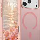 SUPFINE Magnetic for iPhone 17 Pro Max Case (Compatible with MagSafe)(Military Grade Drop Protection) Translucent Matte Shockproof with Anti-Fingerprint Phone Cover,Pink
