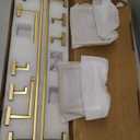 23.6Inch Brushed Gold Towel Bar Set, 10 Pieces Bathroom Accessories Set, SUS304 Stainless Steel Towel Racks Toilet Paper Holder Set for Bathroom Wall Mounted
