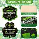 Jetec 2 Pieces St. Patrick's Day Door Sign Shamrock Wooden Sign for Patrick's Day Decor 12 x 12 Inch Farmhouse Shamrock Hanging Decoration for Front Door and Wall