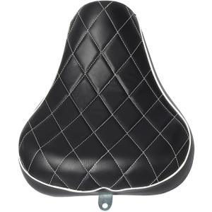 Motorcycle Driver Rider Solo Seat Cushion For Harley Sportster XL883C 883 1200 Custom 72 48 1983-2003, Black Diamond